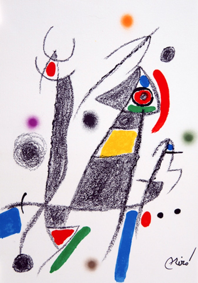 2 sheets from "Maravillas con variaciones acrósticas en el jardín de Miró" by Joan Miró