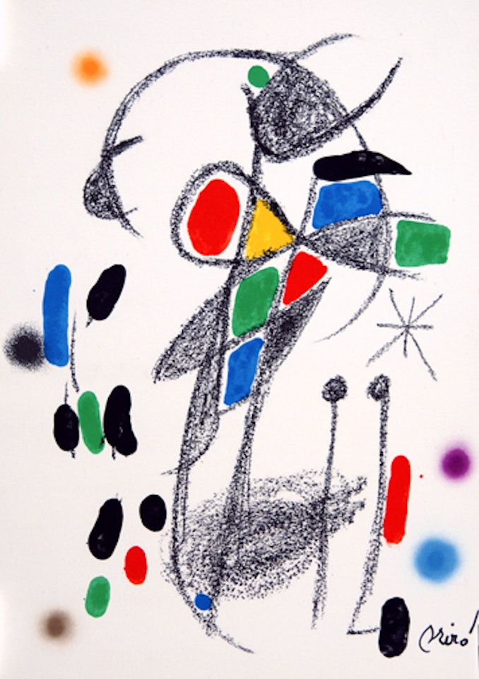 2 sheets from "Maravillas con variaciones acrósticas en el jardín de Miró" by Joan Miró