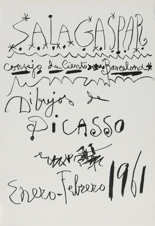 2 posters: Sala Gaspar, Pinturas de Picasso; Sala Gaspar, Dibujos de Picasso by Pablo Picasso