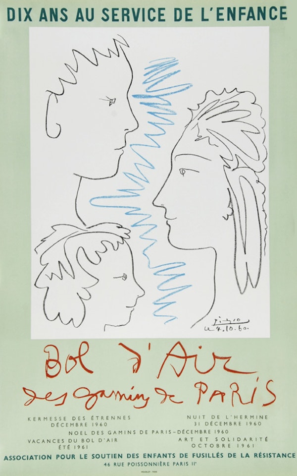 2 posters: Bol d"air des gamins de Paris by Pablo Picasso