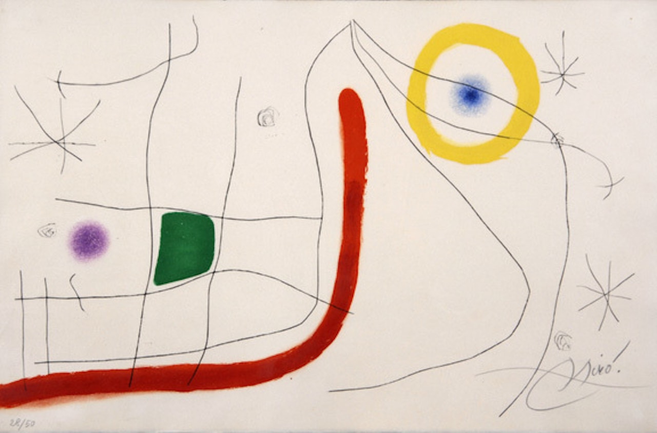 Sheet from "L"Issue Dérobée" by Joan Miró