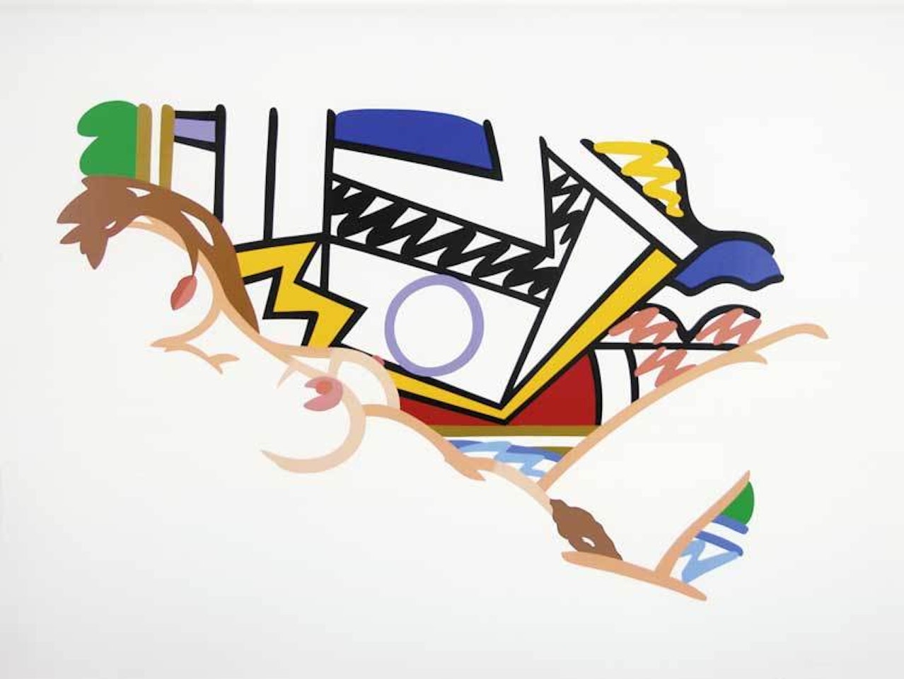 Monica Nude with Lichtnstein by Tom Wesselmann