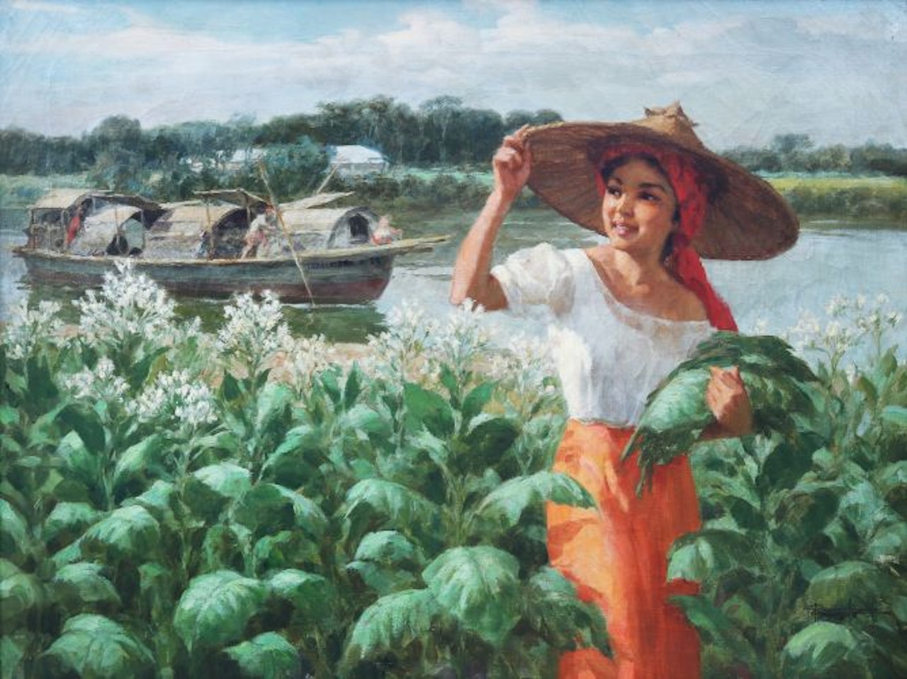 Tobacco Maiden by Fernando Amorsolo