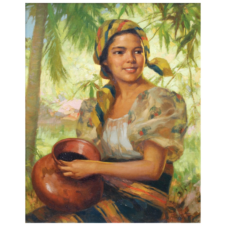 Dalagang Bukid (Girl with Banga) by Fernando Amorsolo