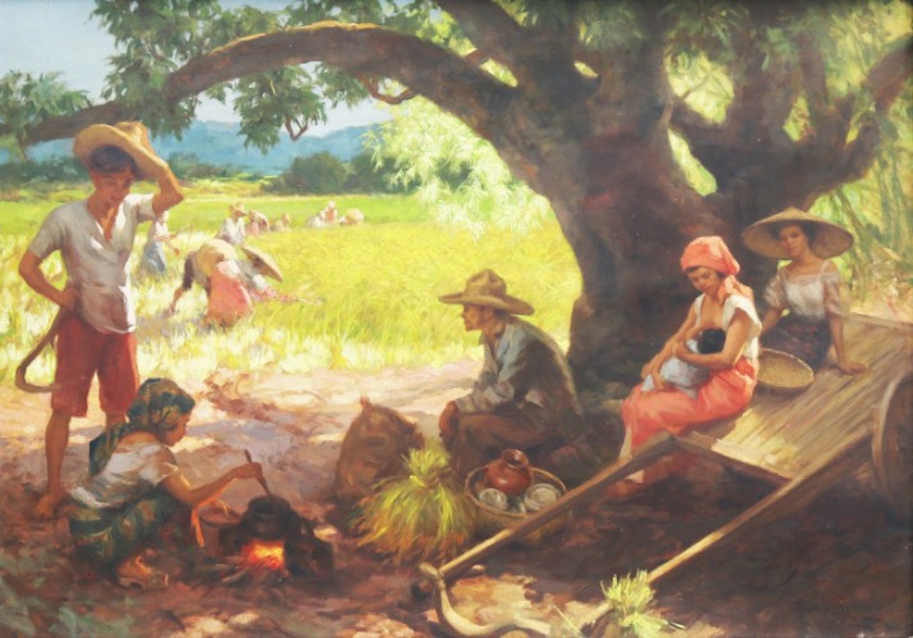 Cooking Under the Mango Tree by Fernando Amorsolo