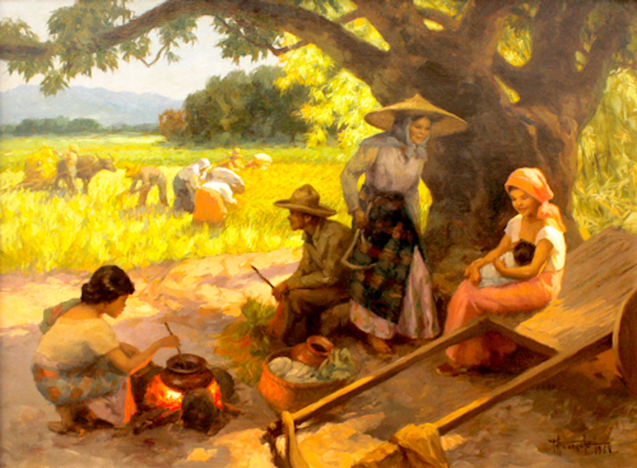 Afternoon Meal of the Rice Workers by Fernando Amorsolo