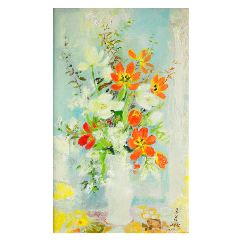 Les Tulipes Bouquet Blanches by Le Pho