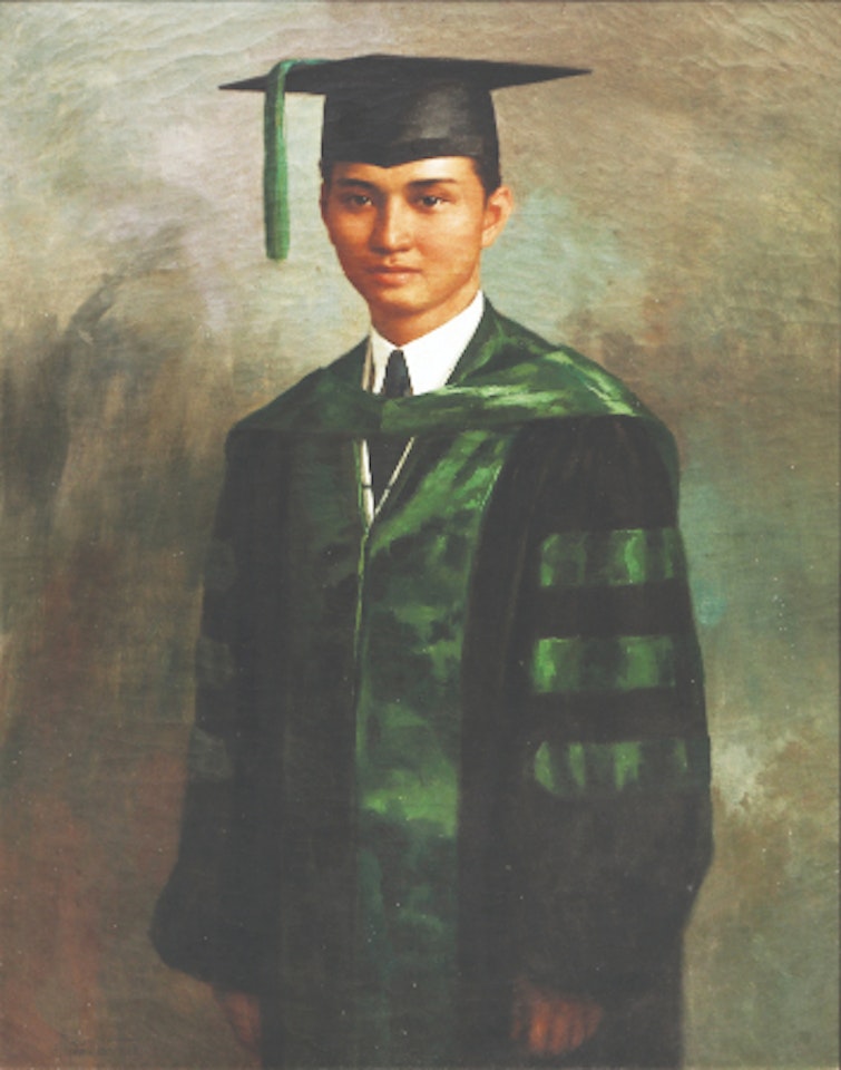Portrait of Dr. Reyes as a Young Graduate by Fernando Amorsolo