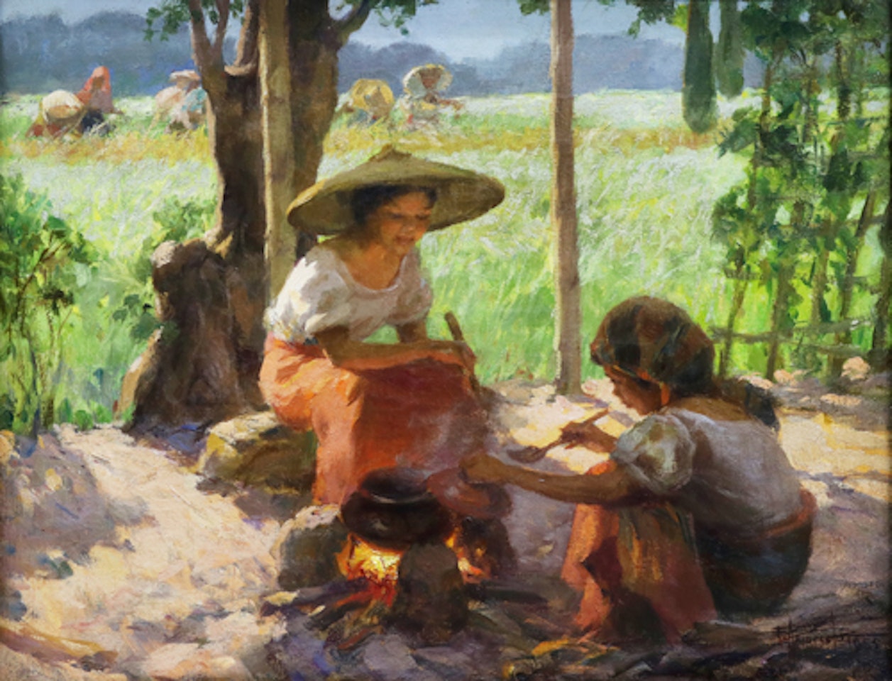 Noon Day Meal by Fernando Amorsolo