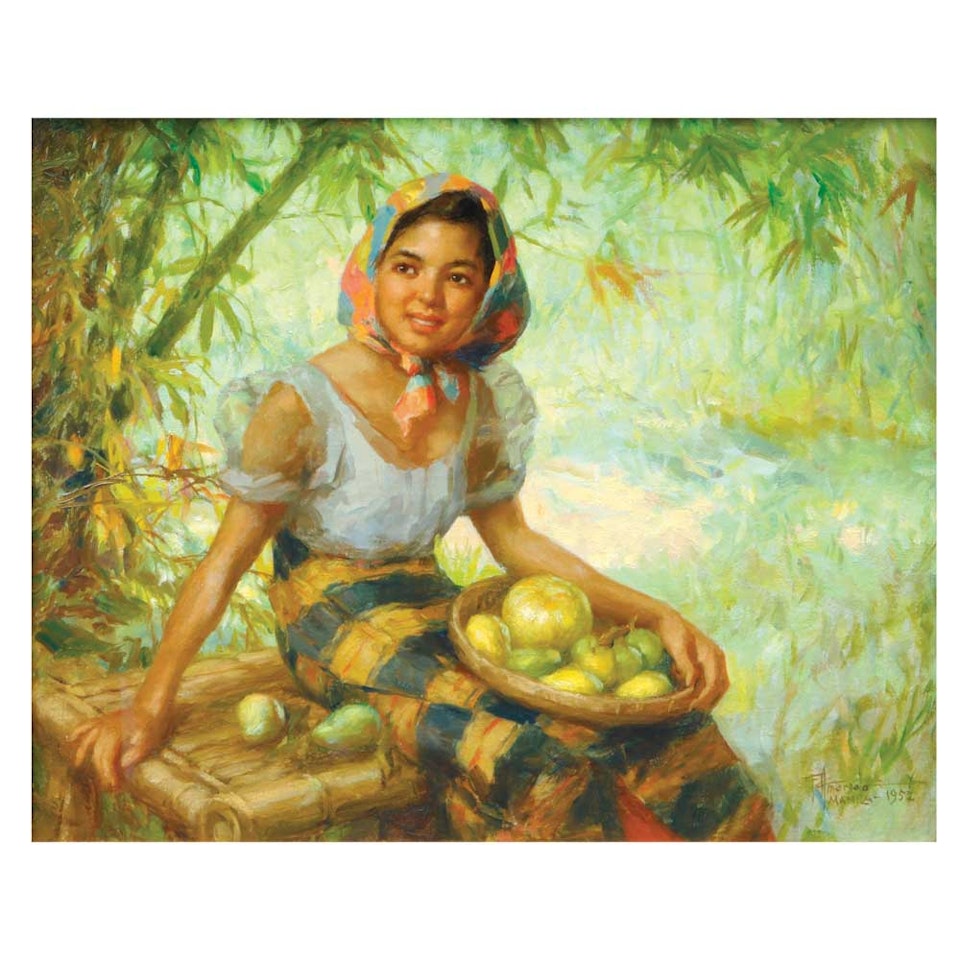 Fruit Gatherer by Fernando Amorsolo