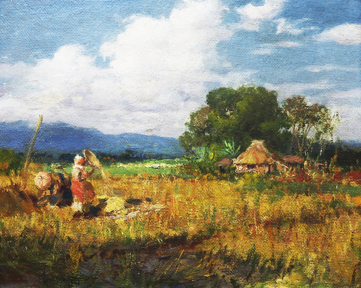 Winnowing Rice by Fernando Amorsolo