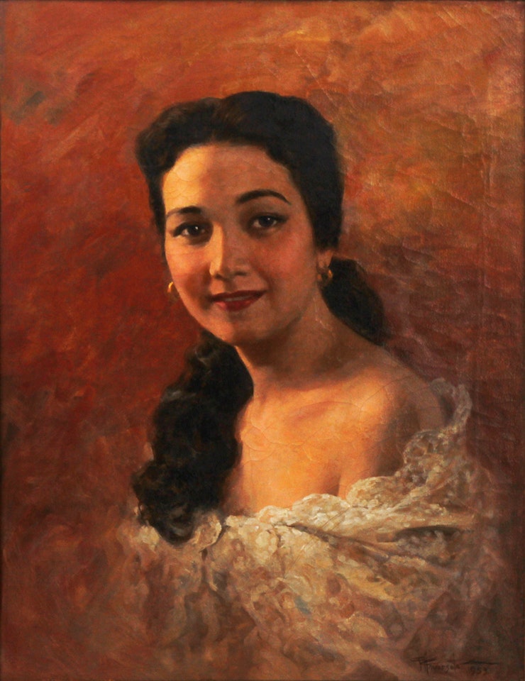 Portrait of Chona Kasten by Fernando Amorsolo