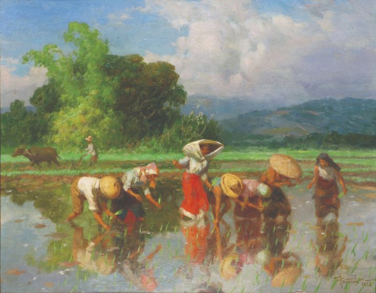Planting Rice by Fernando Amorsolo