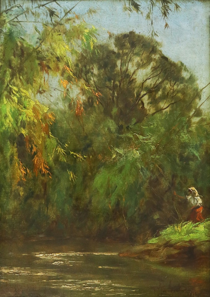 By the River by Fernando Amorsolo