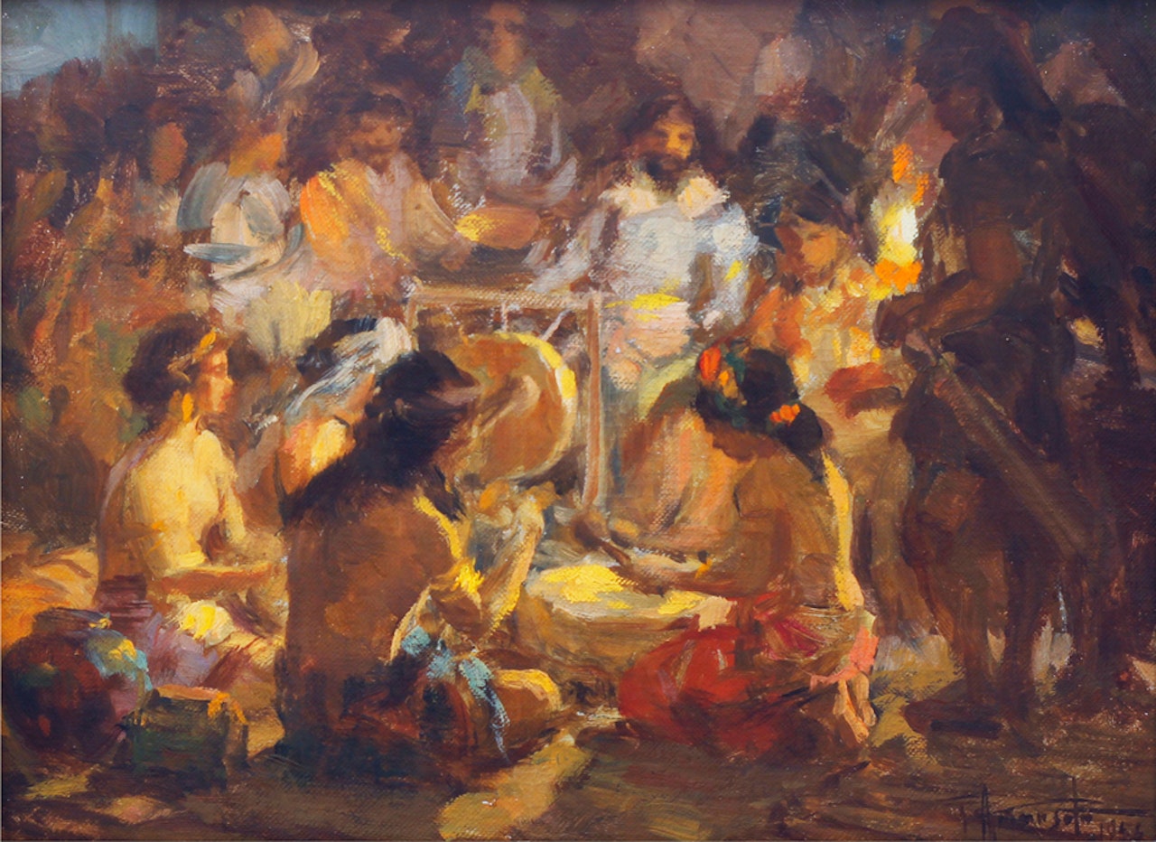 Musicos Nativos by Fernando Amorsolo