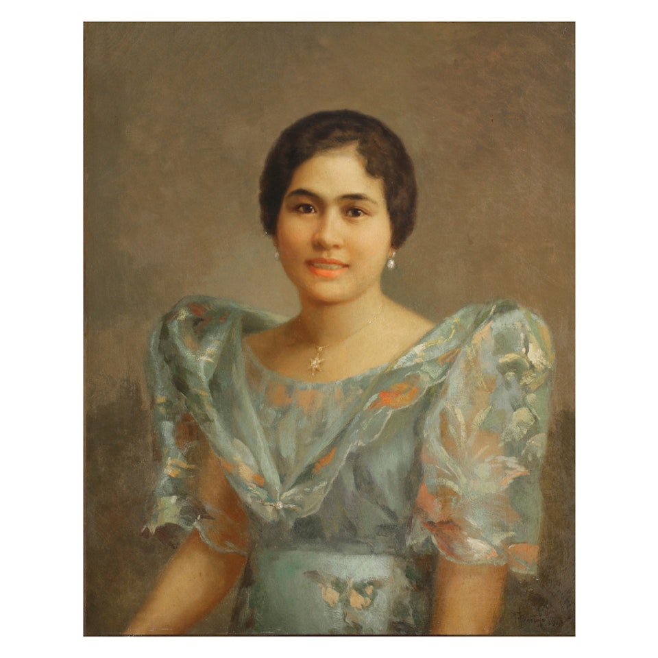 Portrait of Maria Buenaventura Castro-Espinosa/“Madame X” by Fernando Amorsolo