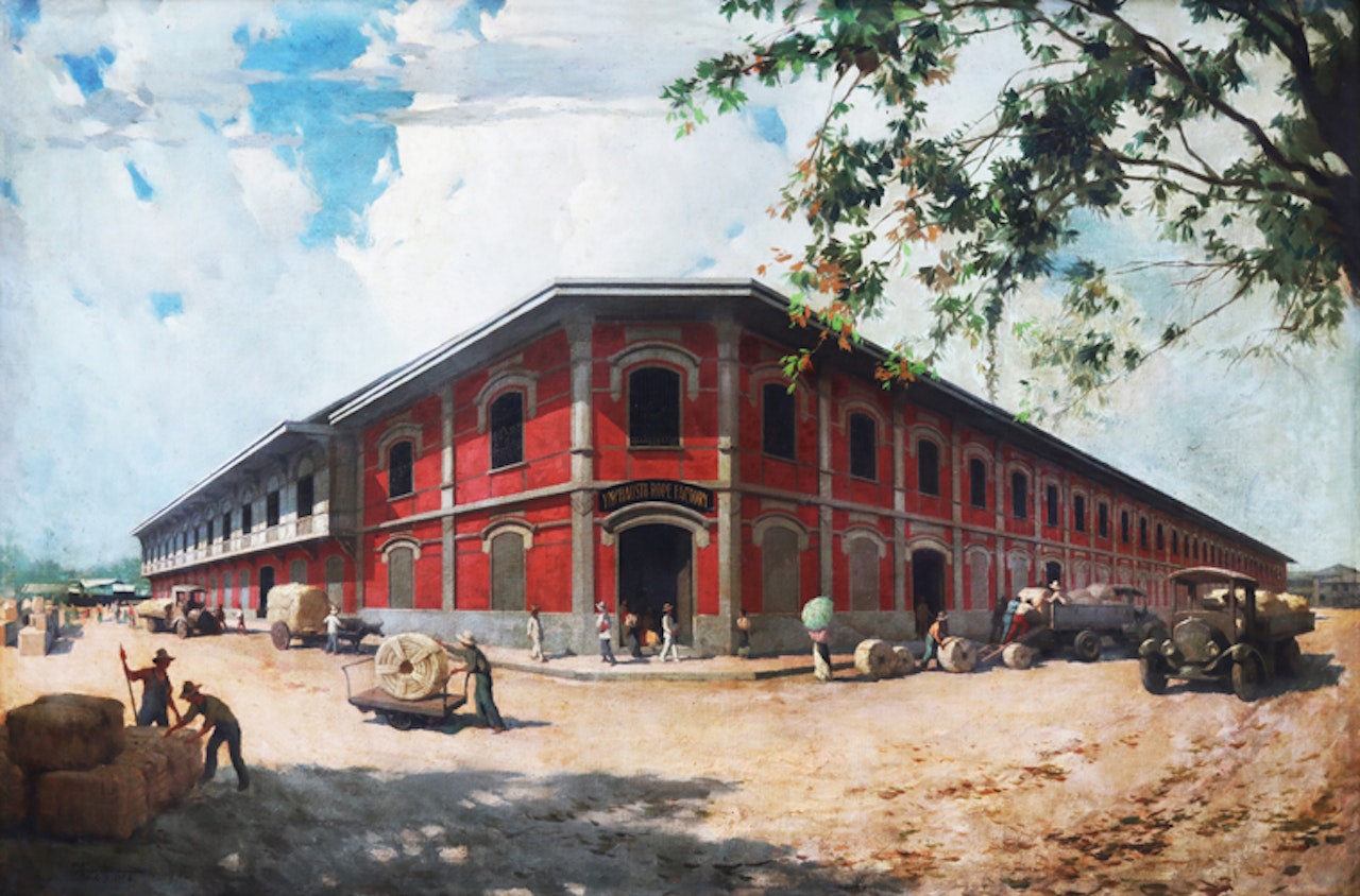 Ynchausti Rope Factory (Later the Old Elizalde Building) by Fernando Amorsolo