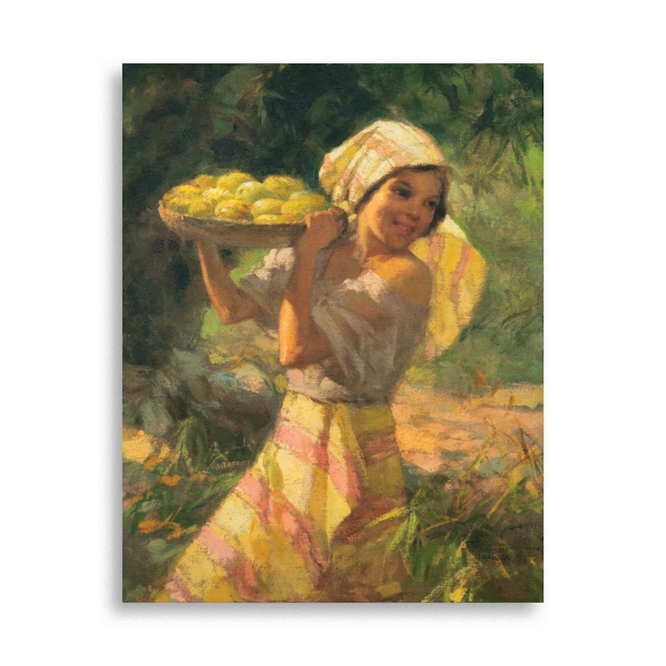 Dalagang Bukid "Girl with Mangoes" by Fernando Amorsolo