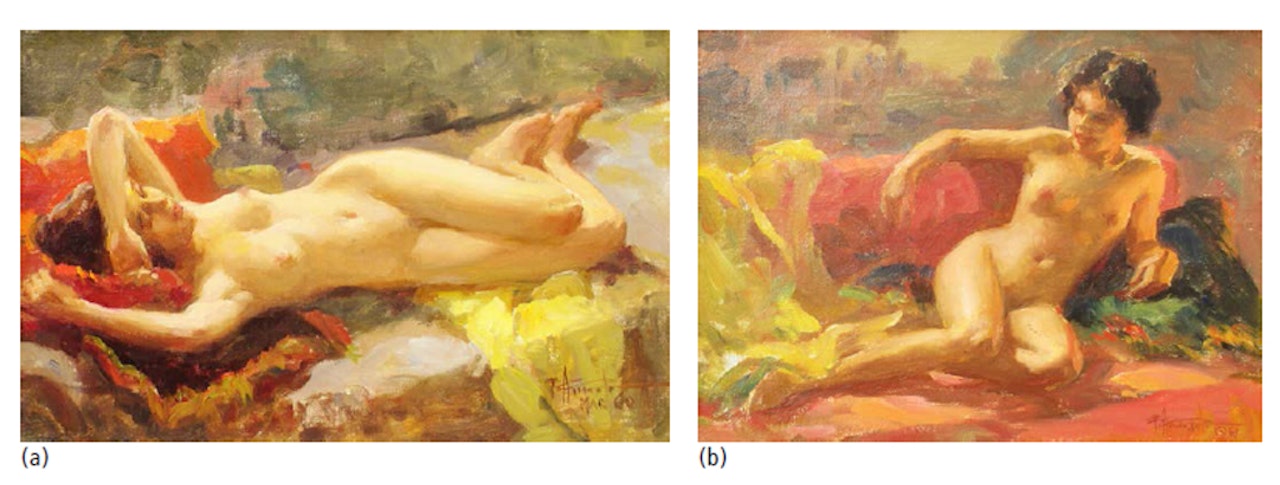 Nude; Nude 2 by Fernando Amorsolo