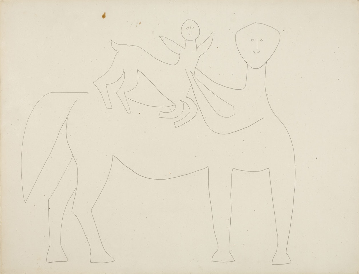 CENTAURE PORTANT SUR SON DOS UN PETIT FAUNE by Pablo Picasso