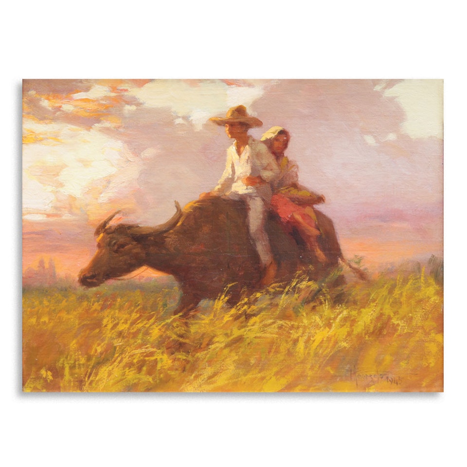 On the Way Home by Fernando Amorsolo