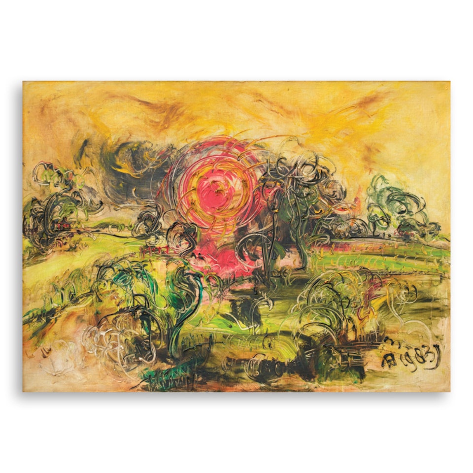 Menyongsong Hari Yang Cerah (Sunny Day) by Affandi