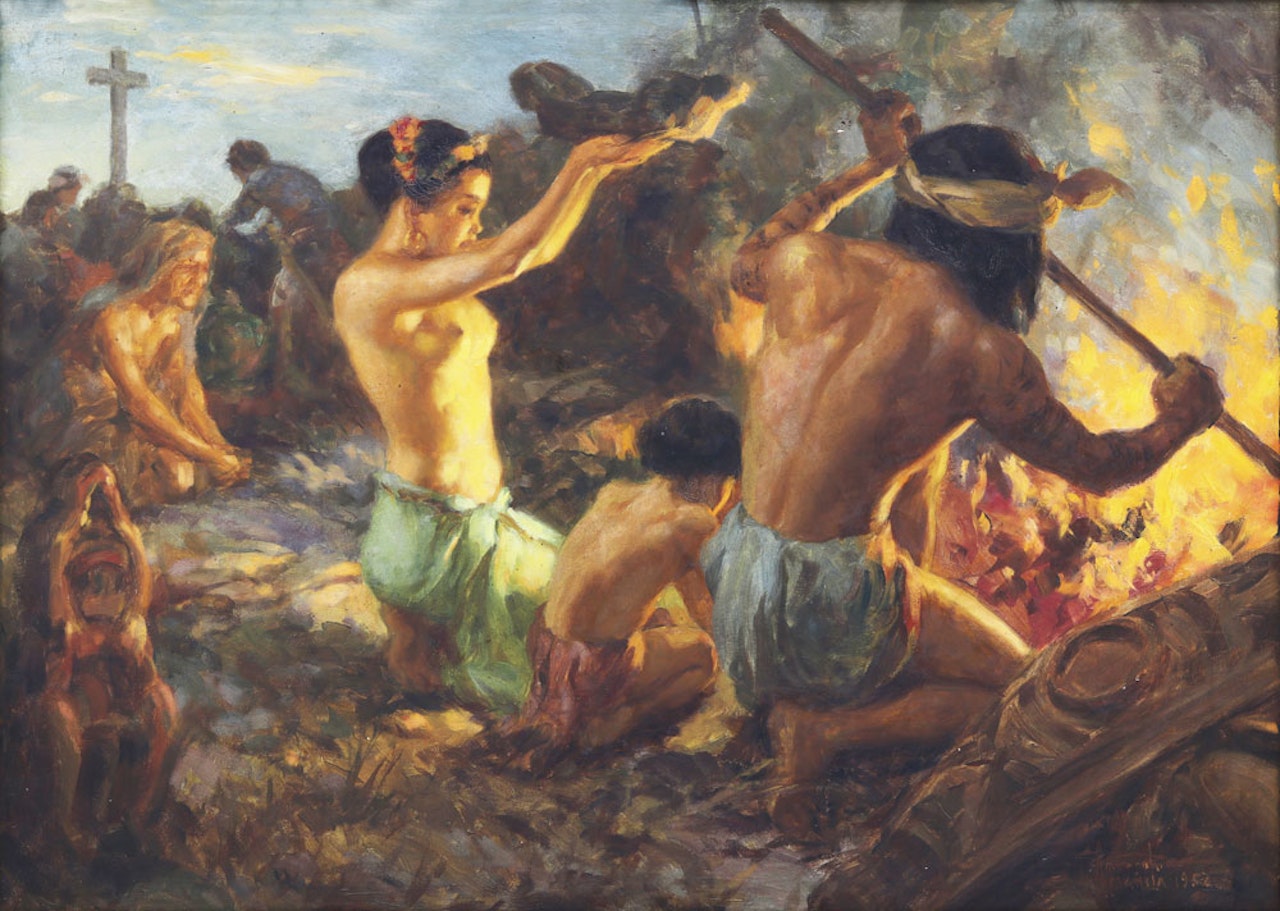 Burning of the Idols by Fernando Amorsolo