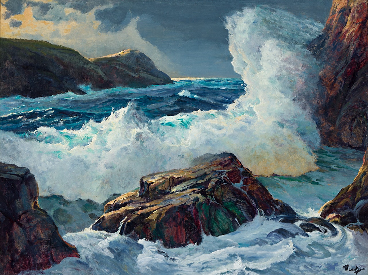 Monhegan Surf . by Frederick Judd Waugh