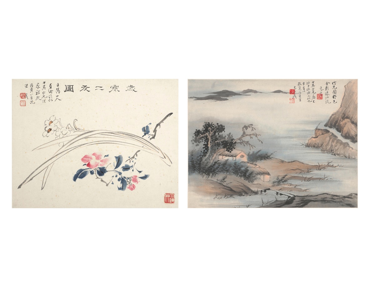 Album Leaves for Huang Shiying by Zhang Daqian