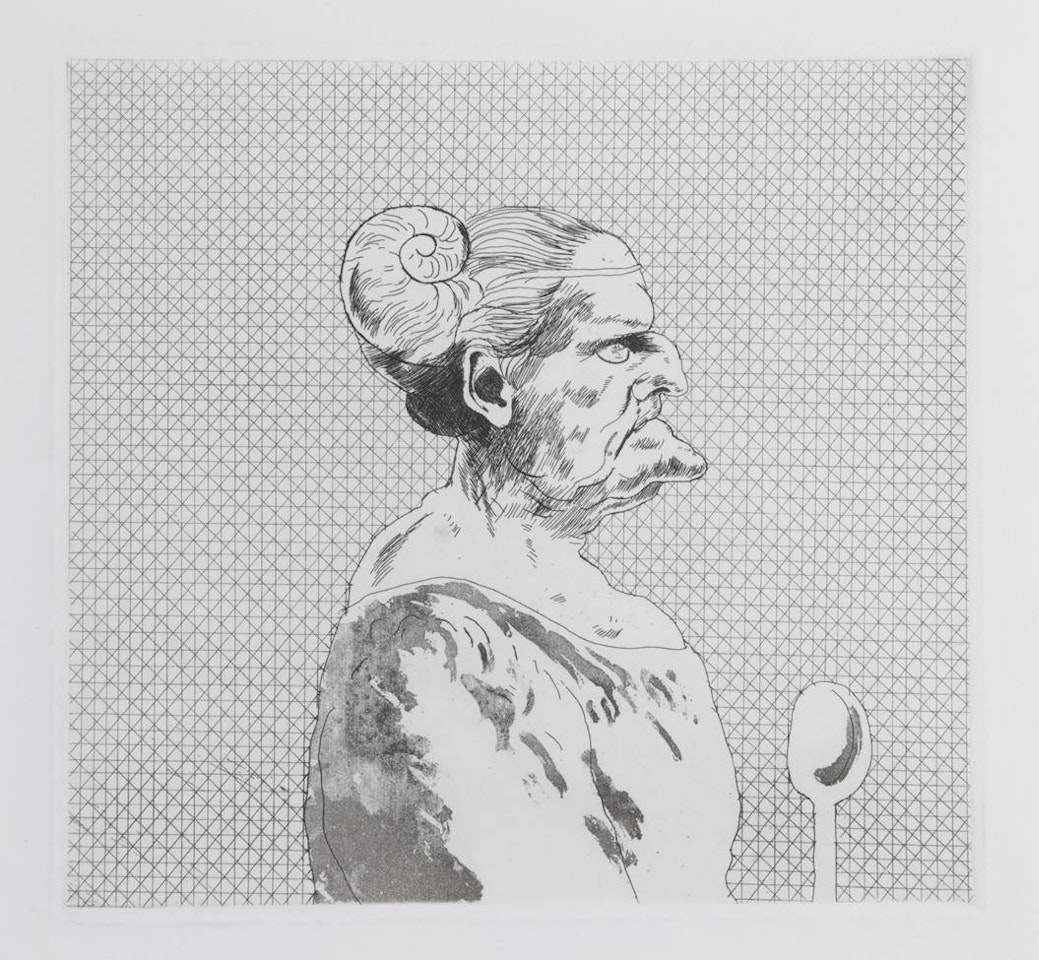 "The Cook", From the Story of Fundevogel for Six Fairy Tales from the Bother"s Grimm by David Hockney
