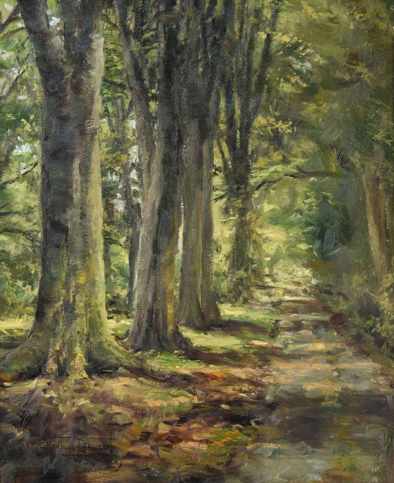 The avenue to Thoresby Hall, Nottinghamshire, seat of the de Manvers family by Montague Dawson