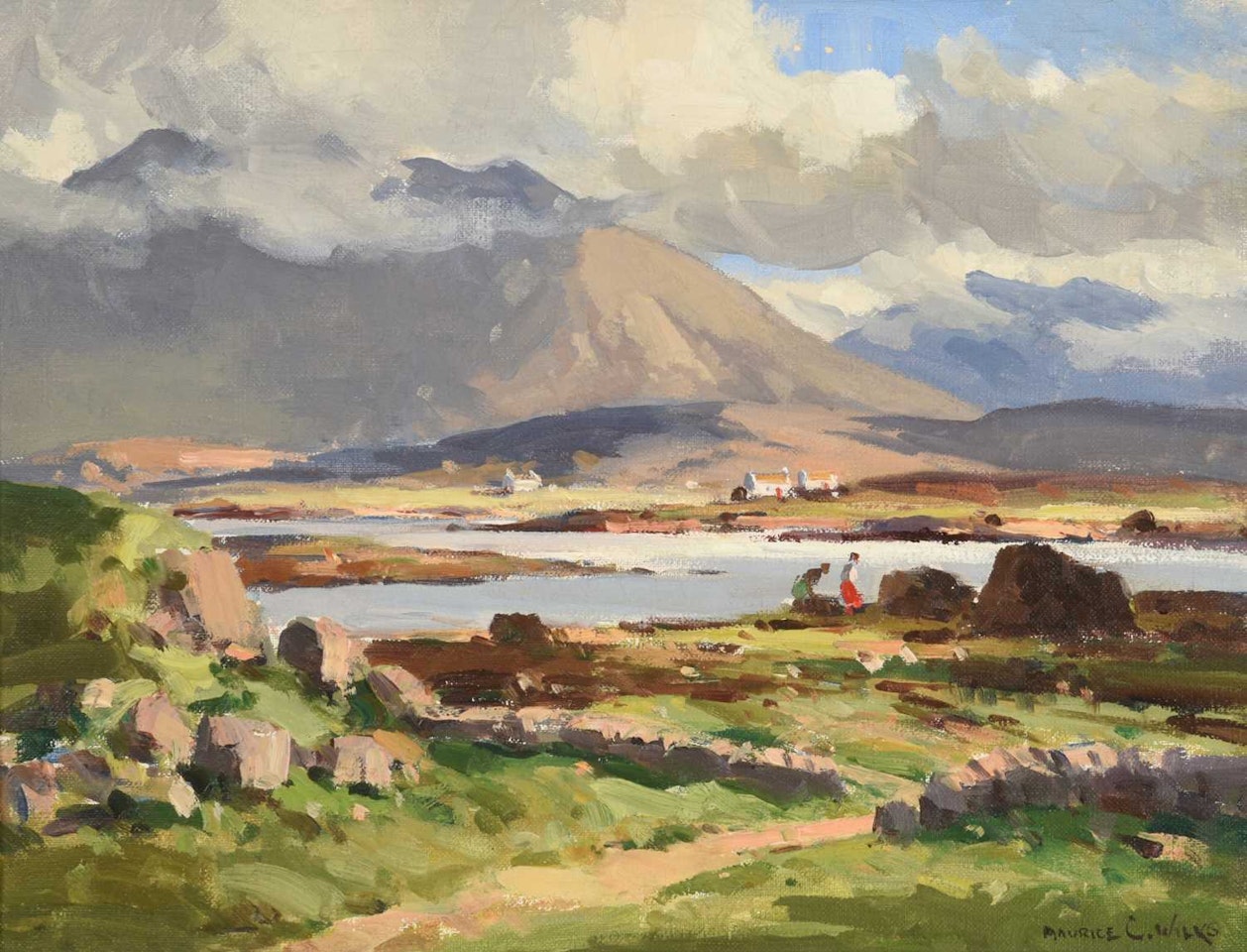 "Sunlight and Shadow Connemara Co. Galway" by Maurice Canning Wilks