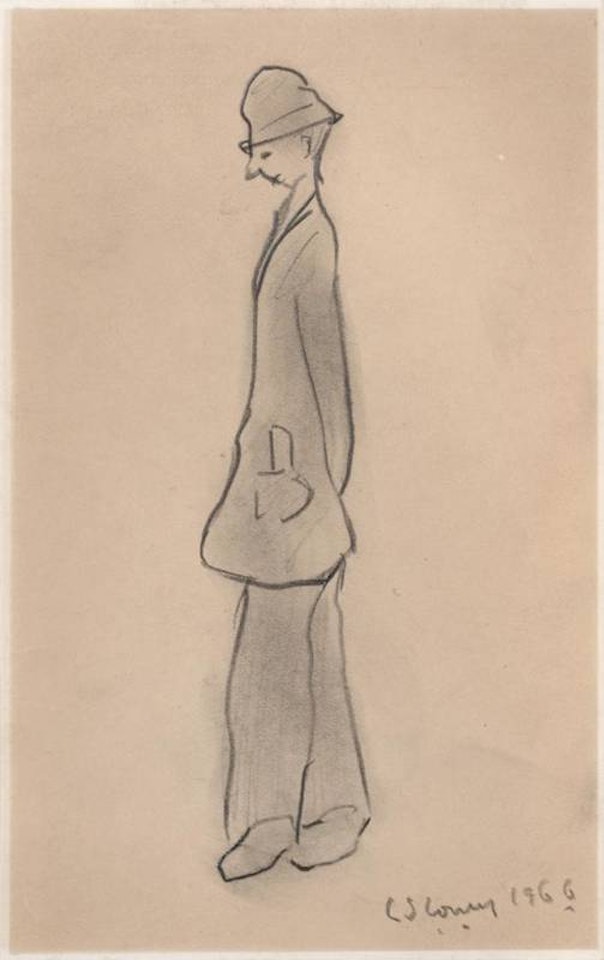 "Thoughtful Man" by Laurence Stephen Lowry