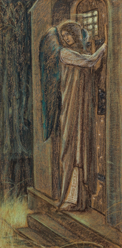 The Forbidding Angel by Edward Coley Burne-Jones