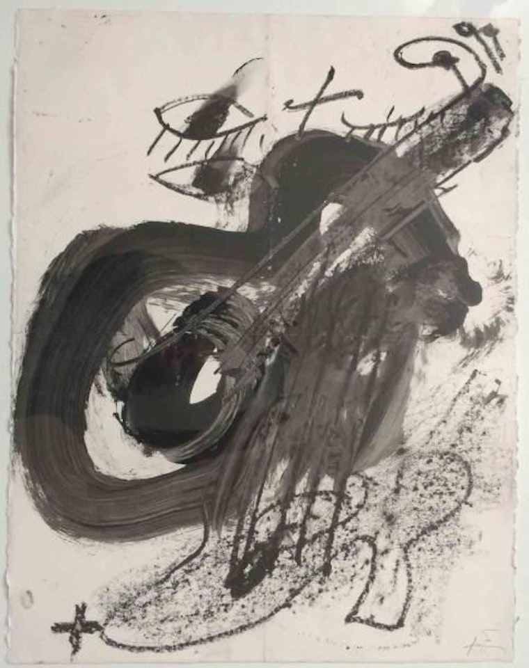"4 - Dusseldörf - Messiaen" - fest by Antoni Tapies