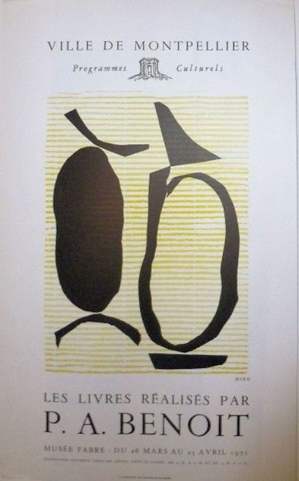 Poster City of Montpellier cultural program. by Joan Miró
