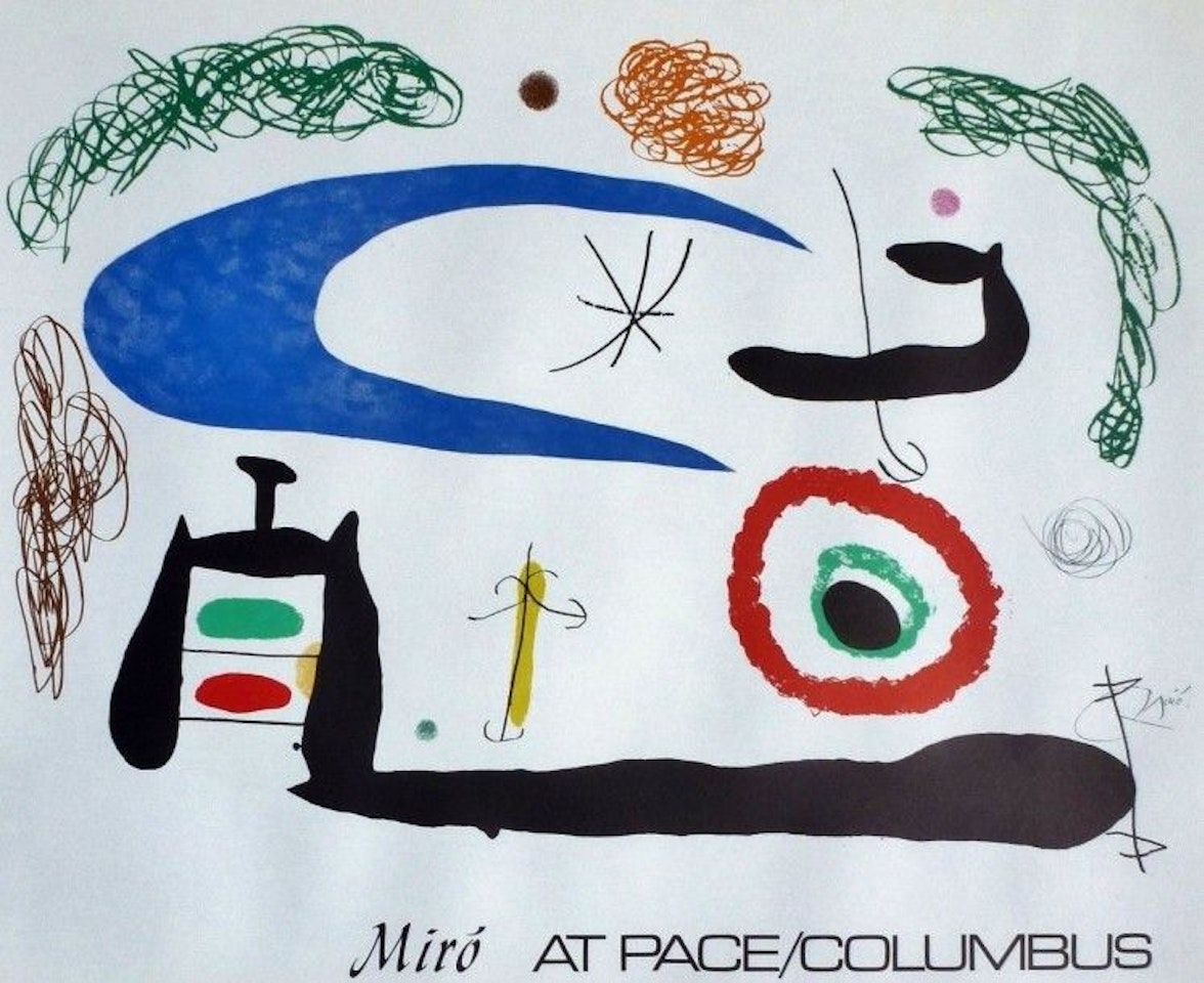 Exhibition poster "At Pace Columbus" by Joan Miró
