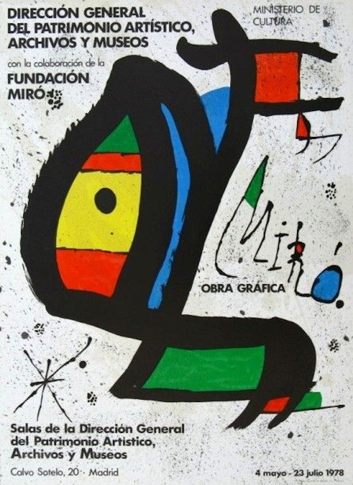Poster "General Directorate of Artistic Heritage, Archives and Museums" by Joan Miró