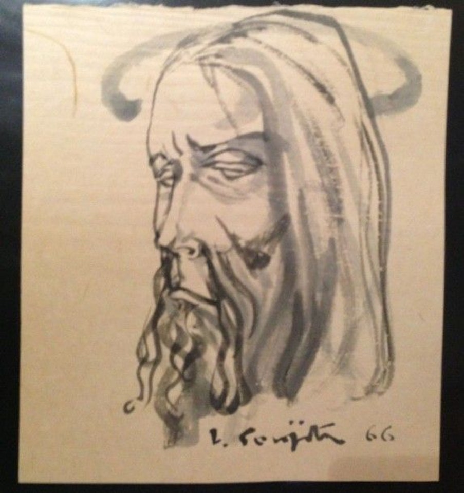 Head of a man by Leonard Tsuguharu Foujita