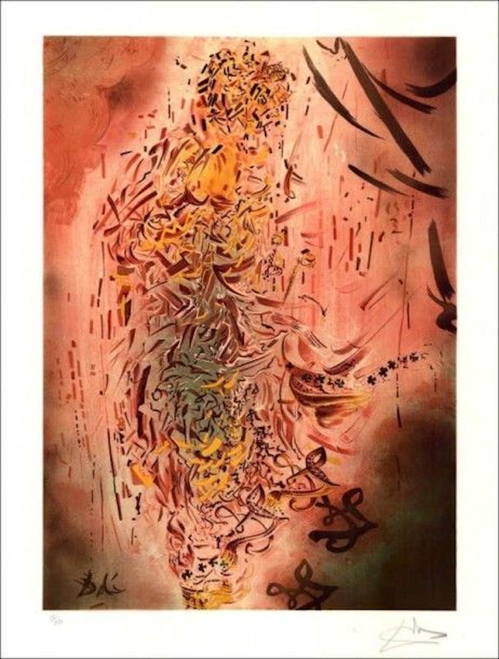 “Cosmological disintegration” by Salvador Dali