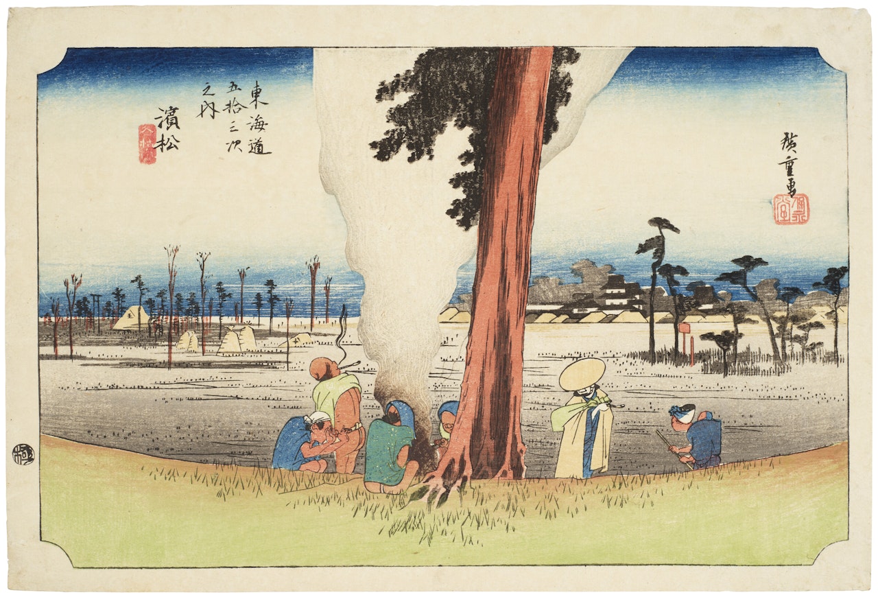 Hamamatsu, fuyugare no zu (Hamamatsu: winter scene) by Utagawa Hiroshige