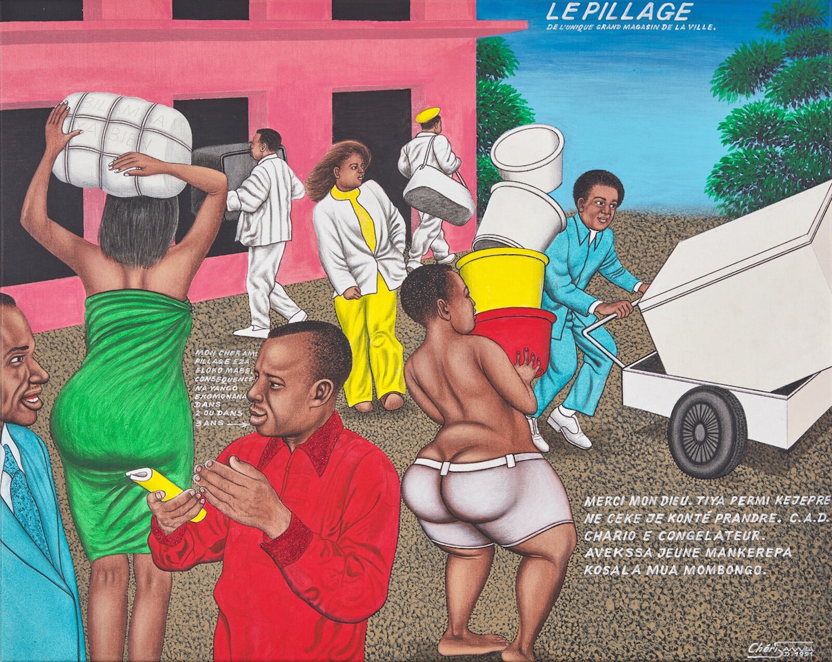 Le Pillage De L"unique Grand Magasin De La Ville by Chéri Samba