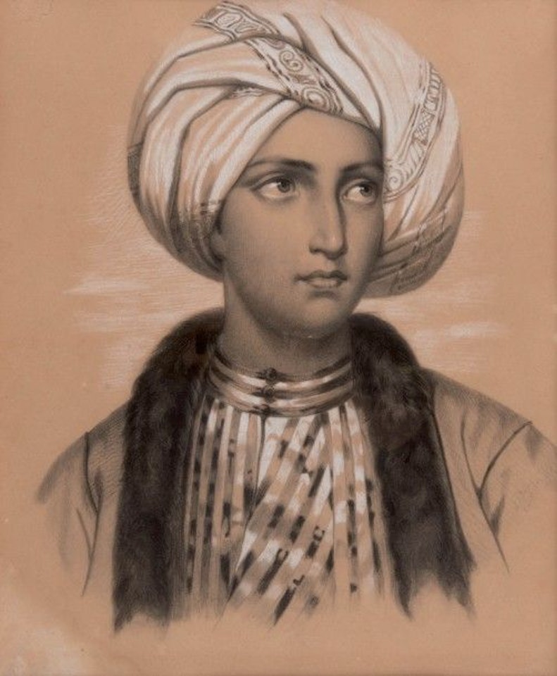 Portrait of Tsesarevich Alexander Nicolaievitch in Turkish costume by French School