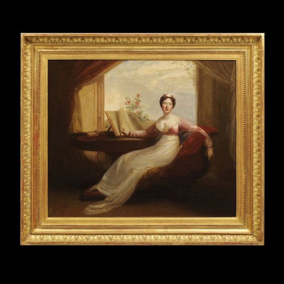 Woman Reading on a Chaise Longue by French School