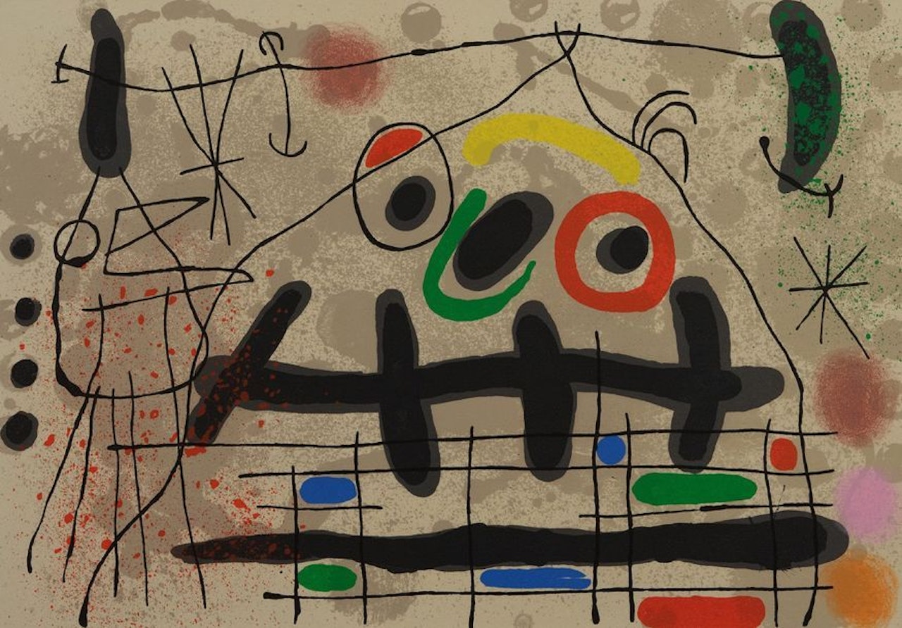 The lizard with golden feathers; Mourlot n°447 and 461 by Joan Miró