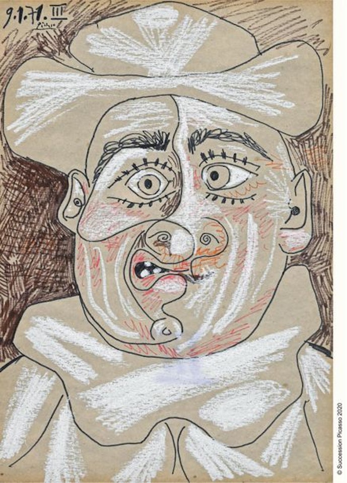 Tête de pierrot by Pablo Picasso