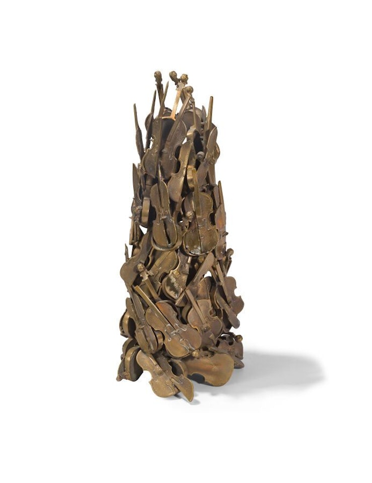 Accumulation of violins by Arman