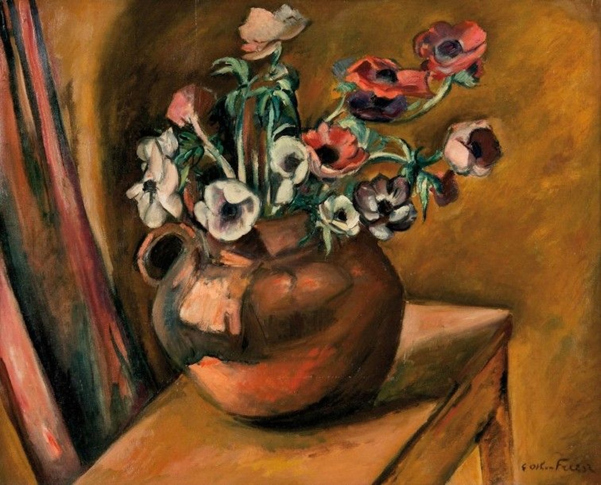 Bouquet of anemones by Othon Friesz