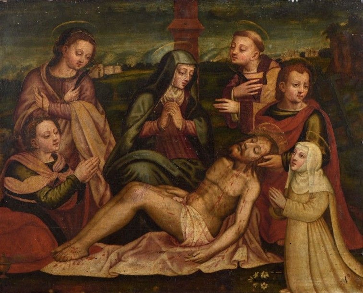 Lamentation of the dead Christ by Italian School
