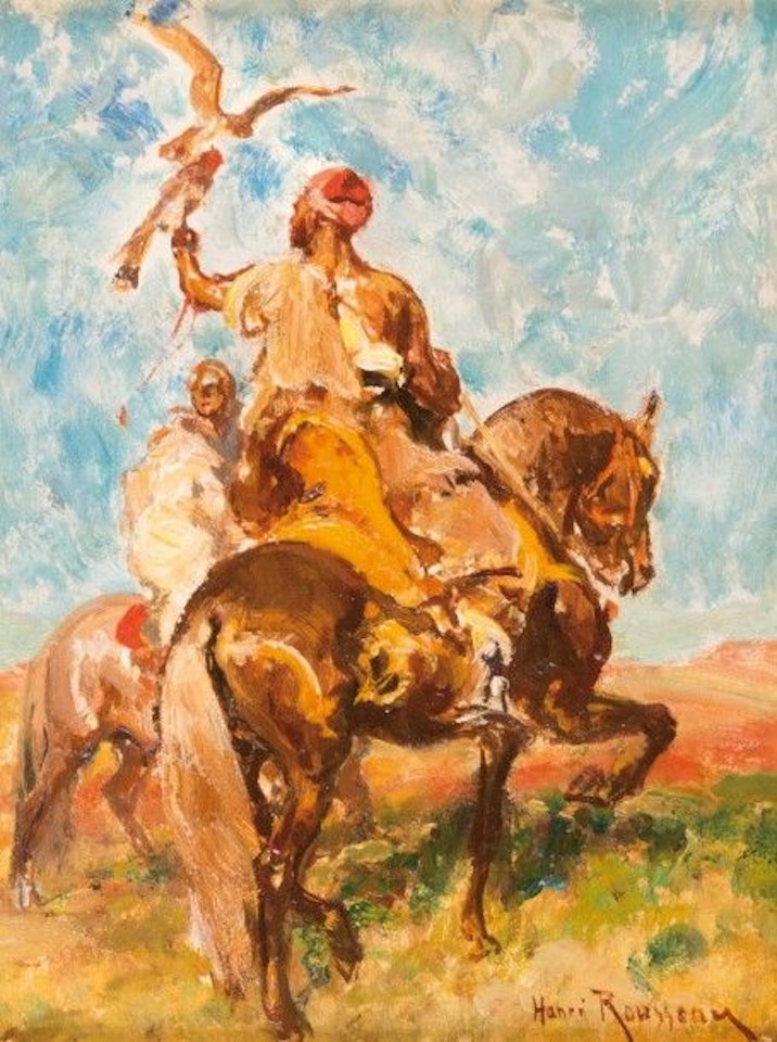 The Arab falconer by Henri Émilien Rousseau